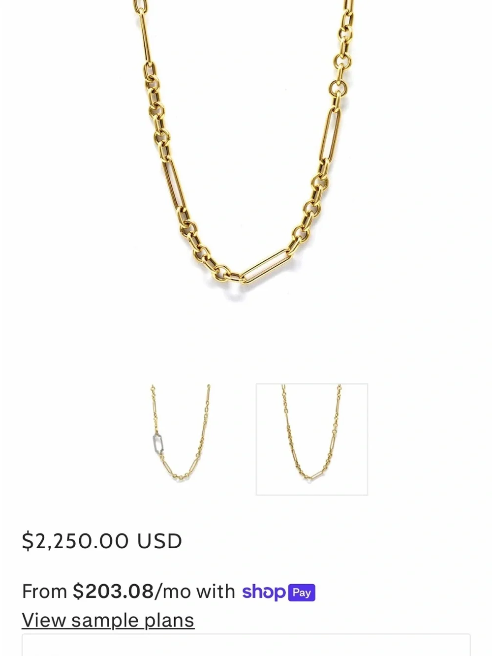 14k Mixed Clip Link Chain Foundrae inspired